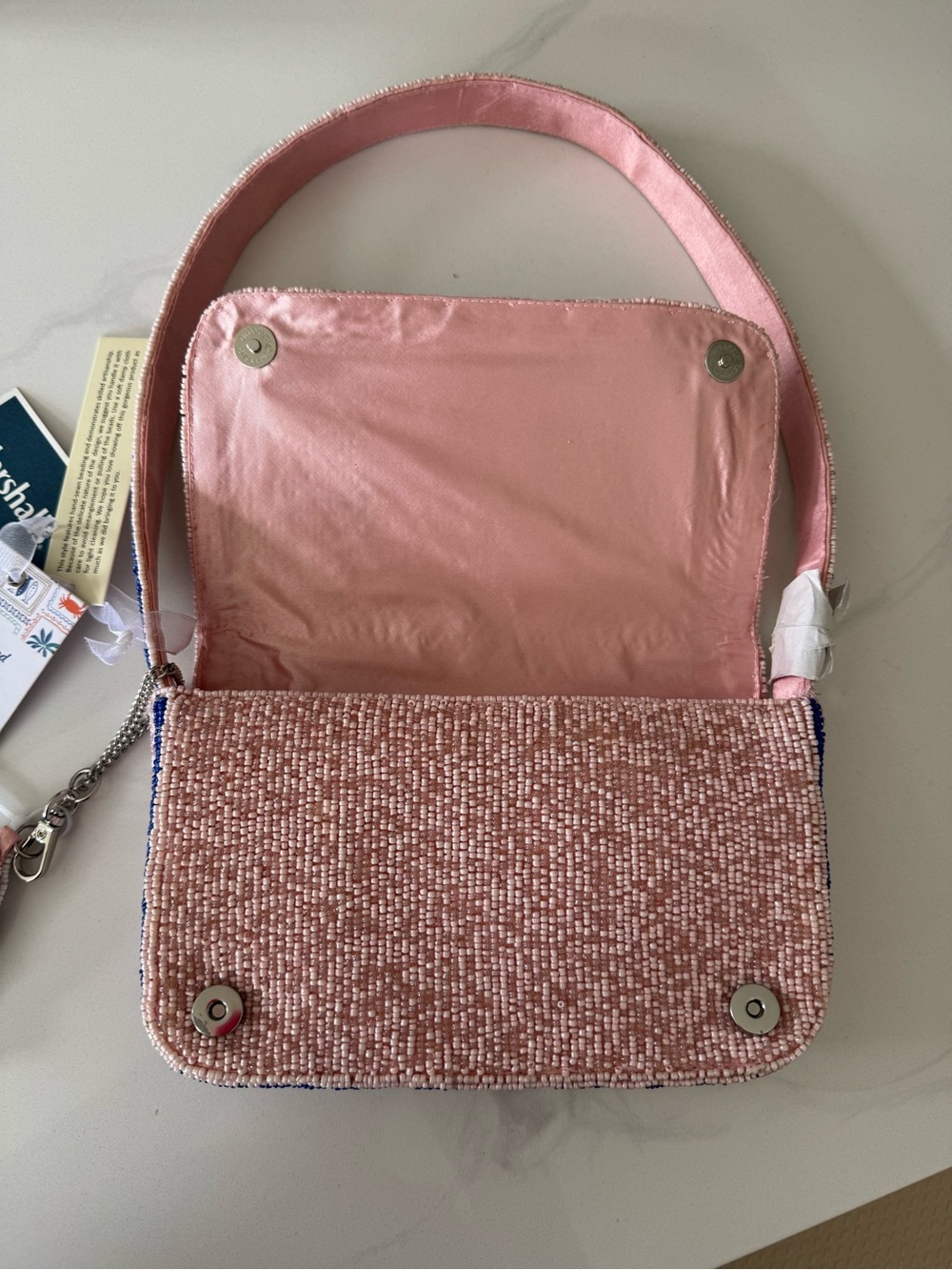 Viral Pink beaded sardine bag NWT - Picture 8 of 10